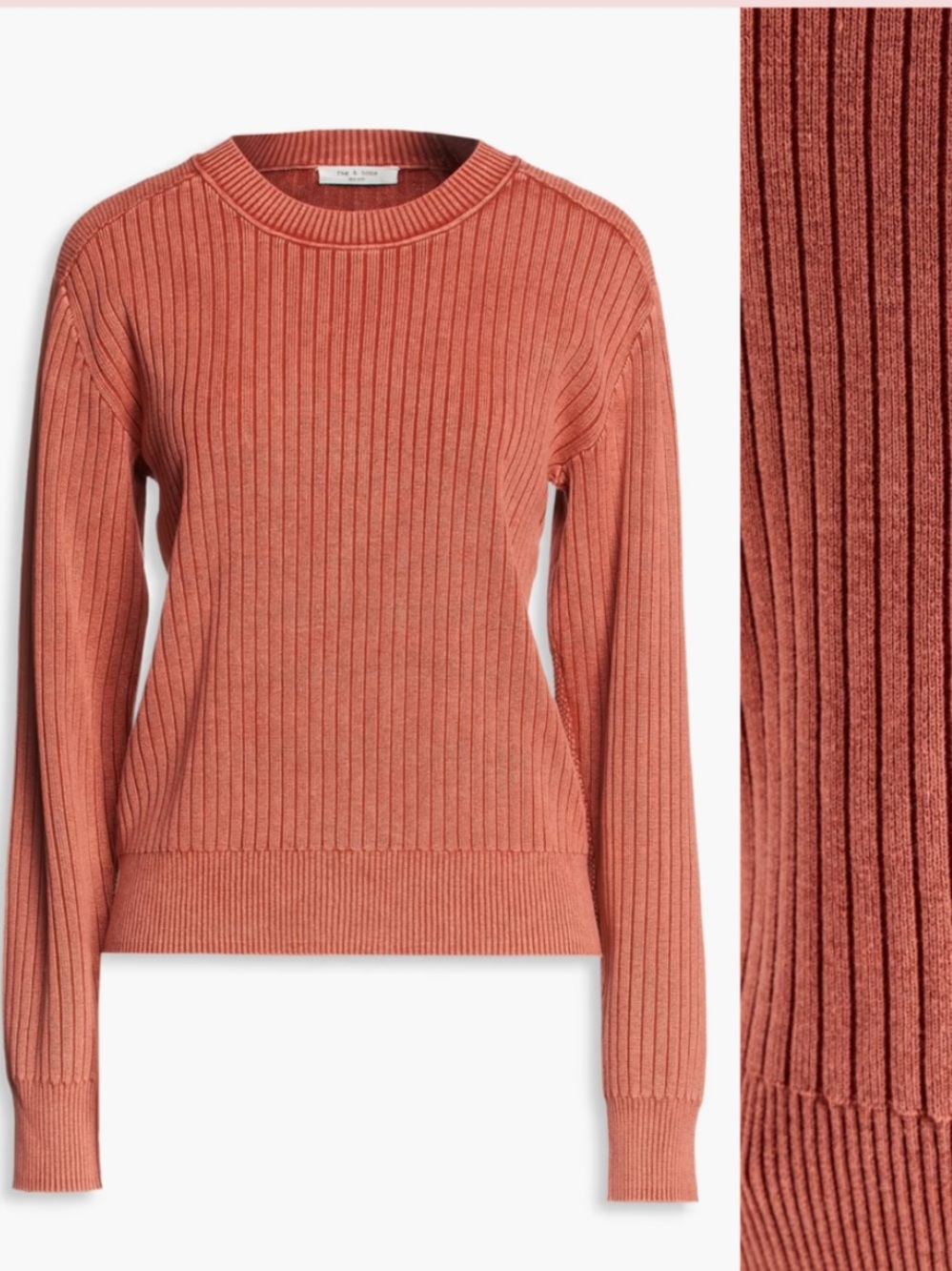 Rag & Bone Irwin ribbed knit cotton sweater